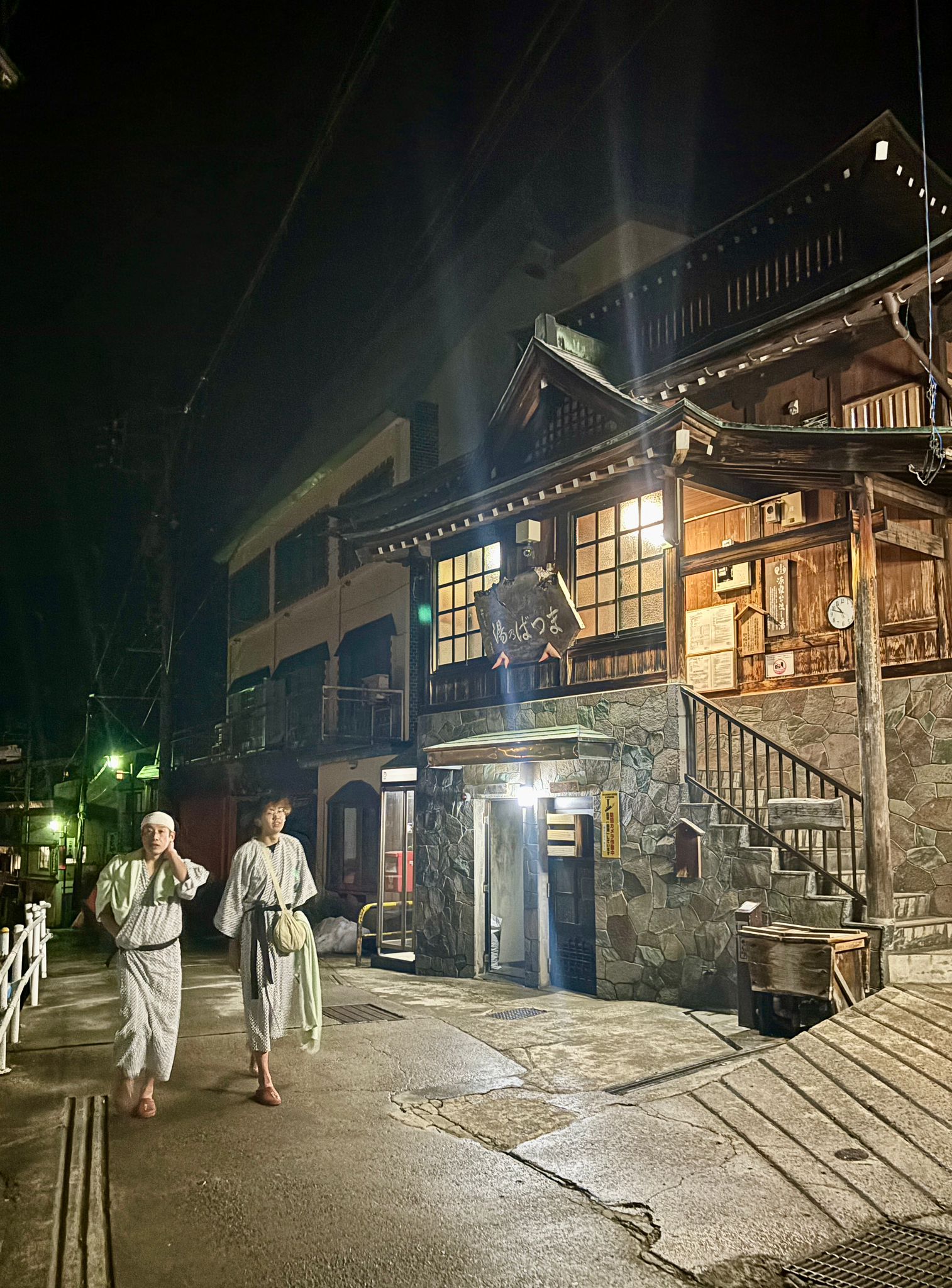 Matsuba onsen at night