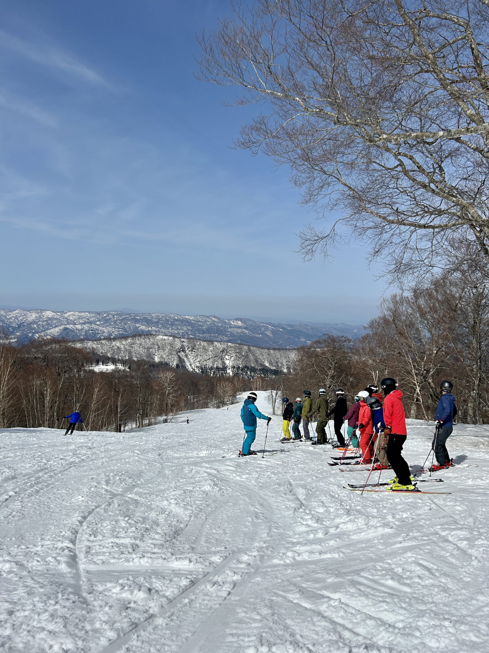 Enjoy the views from the top of the mountain in Nozawa Onsen on a sunny day