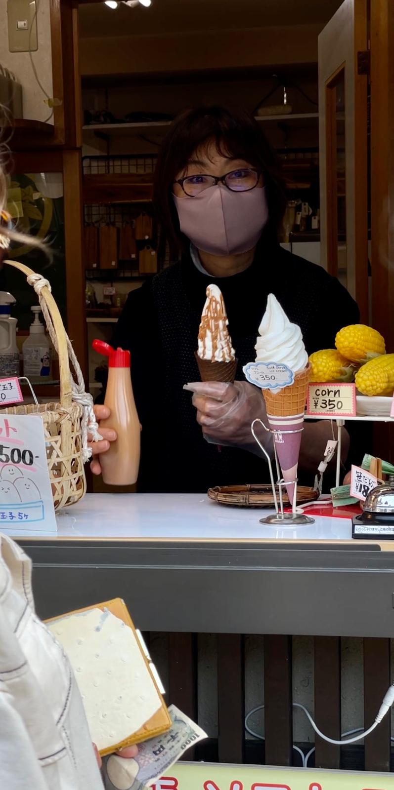 ice cream in nozawa onsen