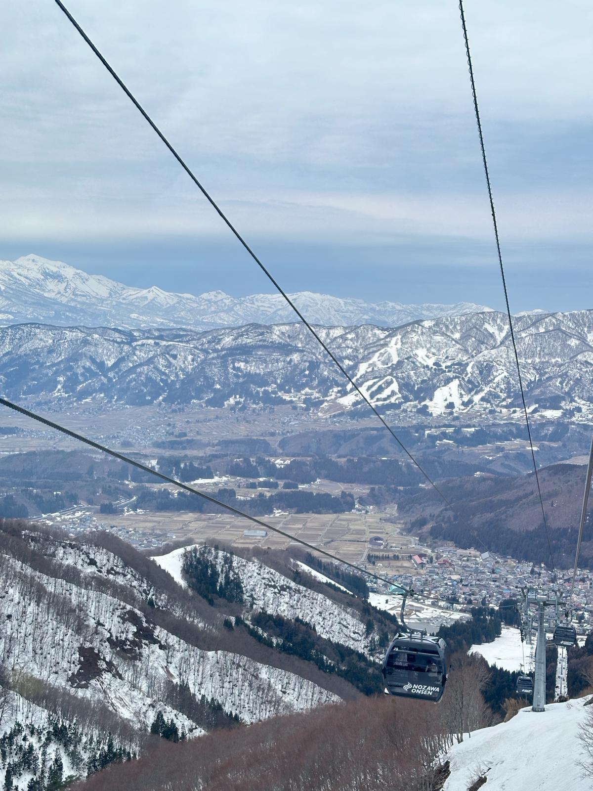 Looking down over the Nagasaka gondola 