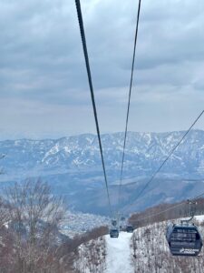 Looking down from the main Nagasaka gondola