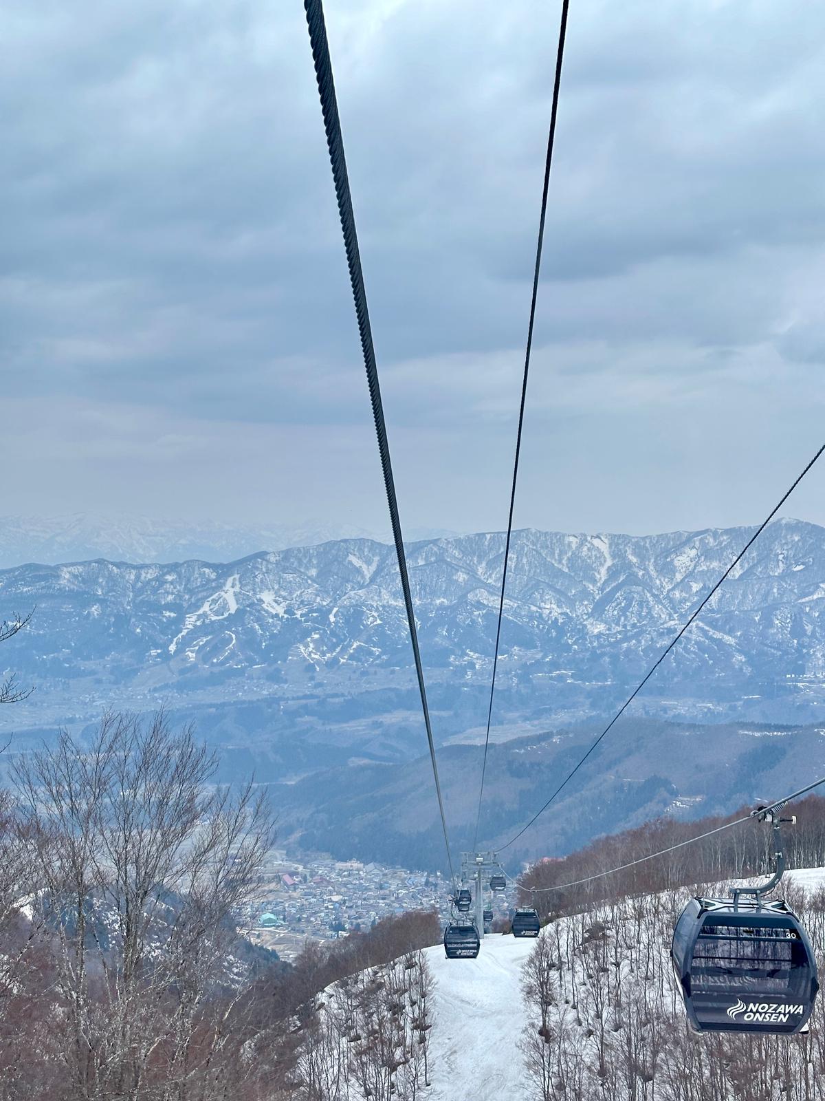 Looking down from the main Nagasaka gondola 