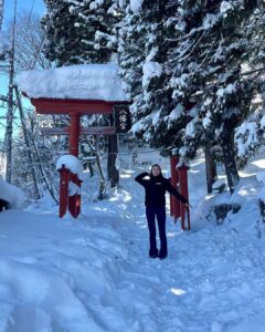 Shrines and Toris scattered across Nozawa Onsen's Village