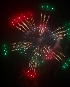 Firework display at Nagasaka Slope