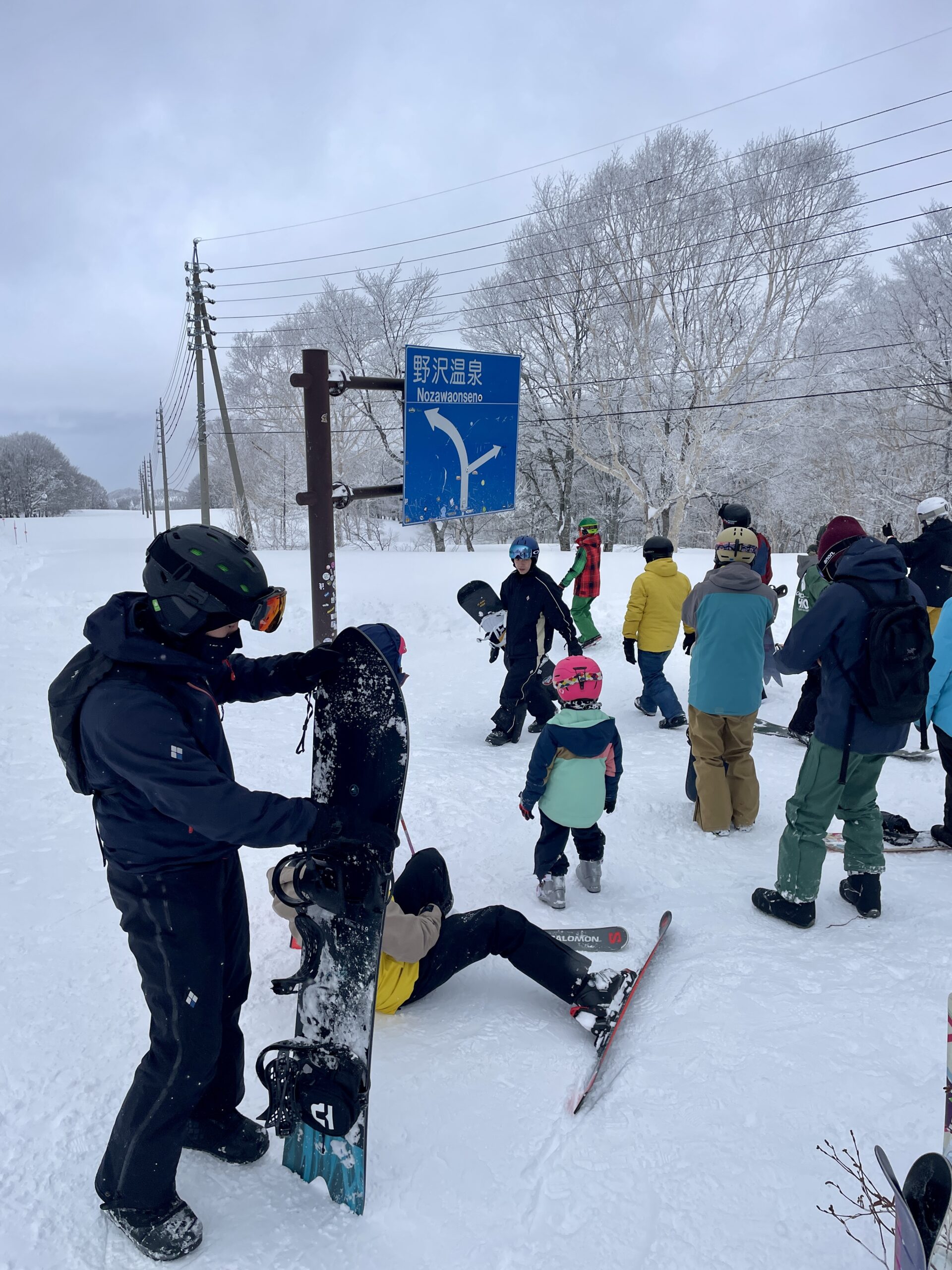 The bottom of Nozawa Onsen sign is almost touching the snow! 